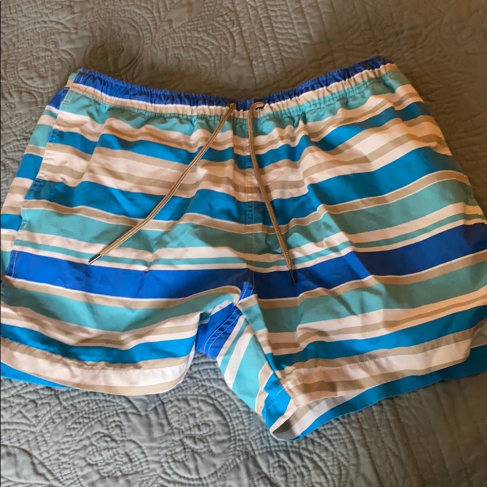 Red camel swim trunks